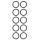 Haupt Kamera Waterproof Rubber Ring 10pcs für Apple iPhone 14 Plus (A2632,A2888,A2887,A2886,A2885)