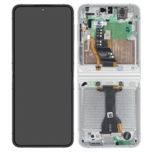 Display Modul mit Rahmen und Toucheinheit white/weiß GH82-37734B für Samsung Galaxy Z Flip7 FE SM-F761B