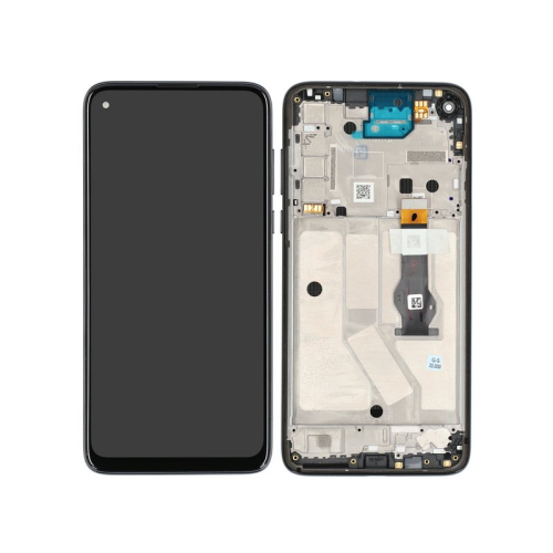 Display Modul mit Rahmen und Toucheinheit smoke black/schwarz 5D68C16142 für Motorola Moto G8 Power (XT2041)