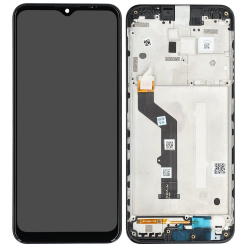 Display Modul mit Rahmen und Toucheinheit black/schwarz 5D68C17416 für Motorola Moto E7 Plus (XT2081)