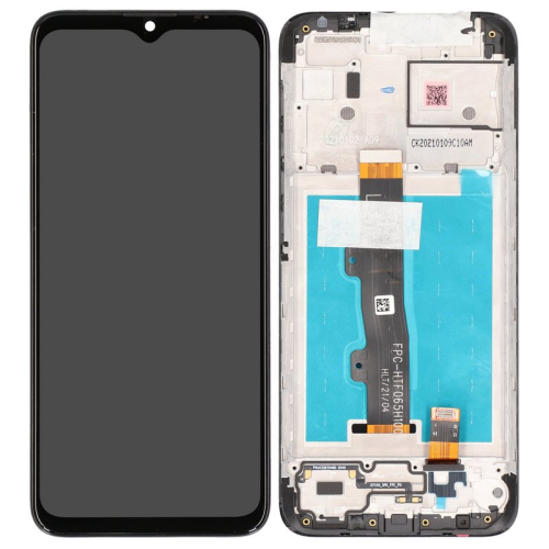 Display Modul mit Rahmen und Toucheinheit black/schwarz 5D68C18235 für Motorola Moto E7 Power (XT2097)