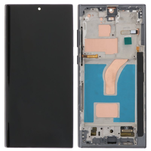 Display Modul mit Rahmen und Toucheinheit phantom black/schwarz für Samsung Galaxy S22 Ultra (SM-S908B)