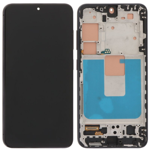 Display Modul mit Rahmen und Toucheinheit phantom black/schwarz für Samsung Galaxy S23 (SM-S911B)