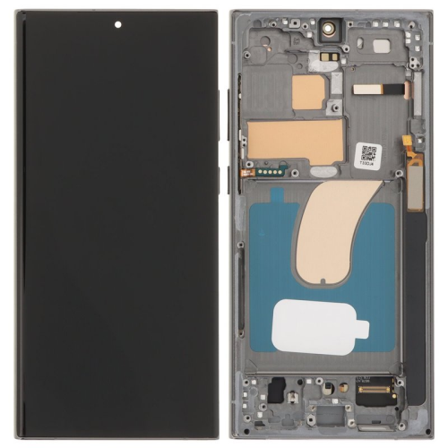 Display Modul mit Rahmen und Toucheinheit green/grün für Samsung Galaxy S23 Ultra (SM-S918B)