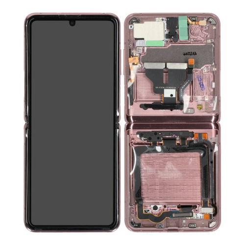 Display Modul mit Rahmen und Toucheinheit mystic bronze GH82-23351B für Samsung Galaxy Z Flip 5G (SM-F707B)