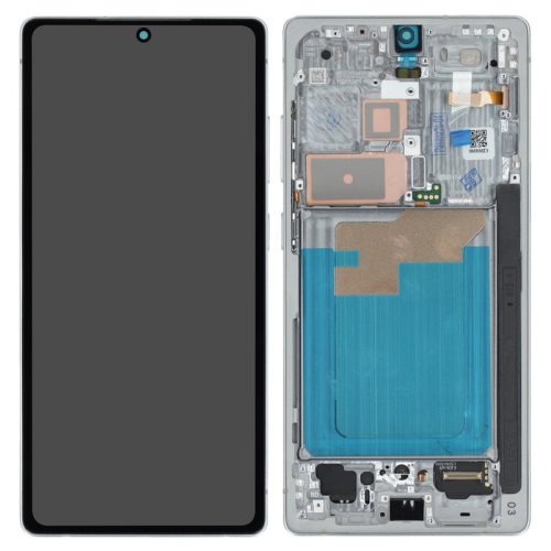Display Modul mit Rahmen und Toucheinheit titanium silverblue titanium whitesilver für Samsung Galaxy S25 Ultra (SM-S938B)