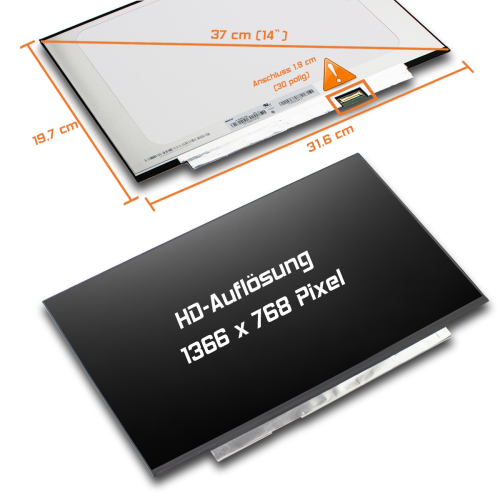 LED Display 14,0" 1366x768 passend für Acer KL.1400D.025