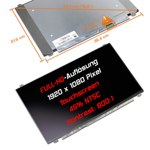 LED Display 15,6" 1920x1080 On-Cell-Touch passend für Acer KL.15605.055