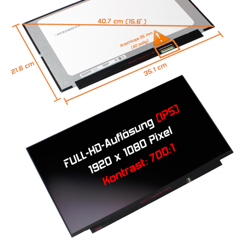 LED Display 15,6" 1920x1080 On-Cell-Touch passend für Acer KL.15605.060