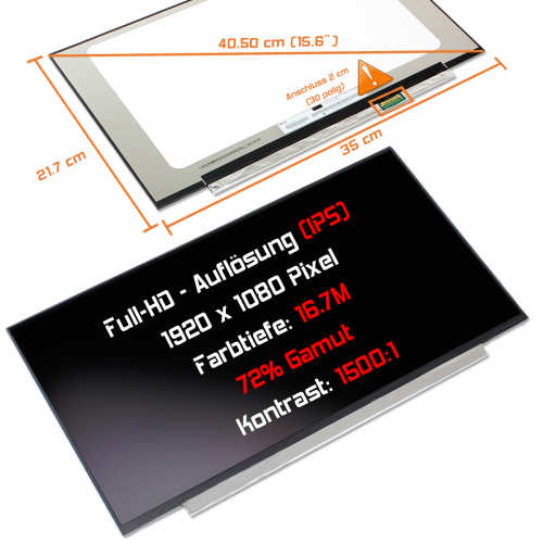 LED Display 15,6" 1920x1080 100%sRGB passend für Acer KL.1560C.009