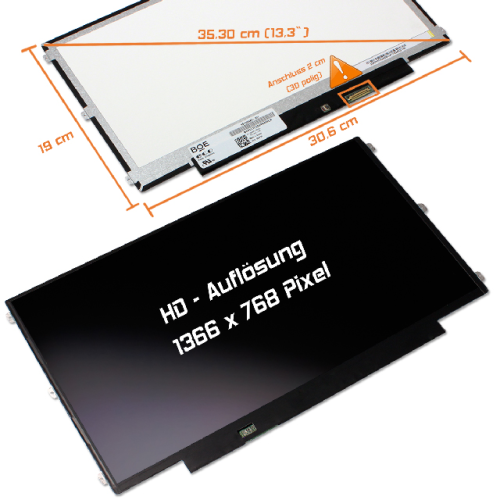 LED Display 13,3" 1366x768 passend für Acer KL.13305.034