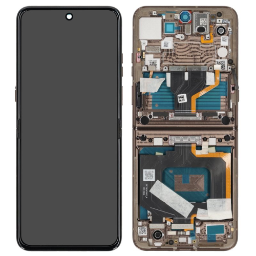 Display Modul mit Rahmen und Toucheinheit Inner cocoa 5D68C32289 für Motorola Razr 70 Ultra (XT2655-1)