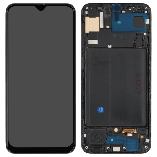 Display Modul mit Rahmen und Toucheinheit black/schwarz für Samsung Galaxy A50 (SM-A505F)