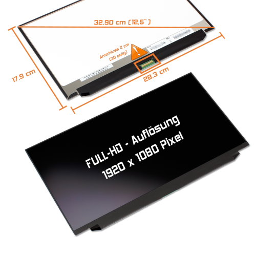 LED Display 12,5" 1920x1080 matt passend für Innolux N125HCE-GN1
