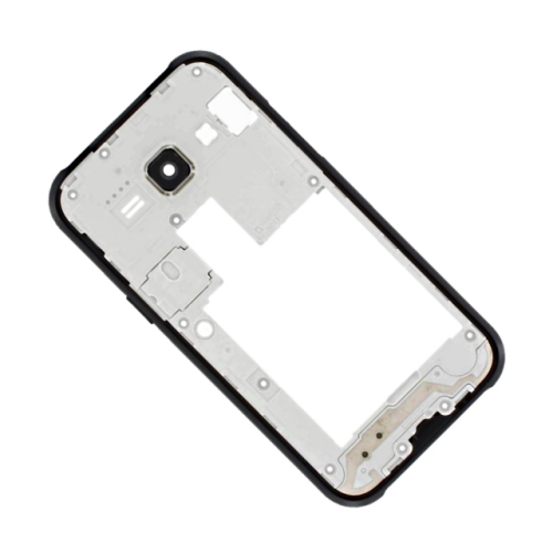 Samsung Galaxy J1 SM-J100H Mittel Cover / Gehäuse + Kamera Glas schwarz GH98-36101C
