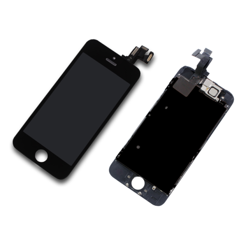 Display Touchscreen mit LCD Halter vormontiert passend für iPhone 5c schwarz/black