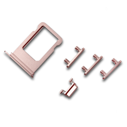 SIM Karten Halter + Power Lautstärke Stumm Tasten rosegold passend für iPhone 7