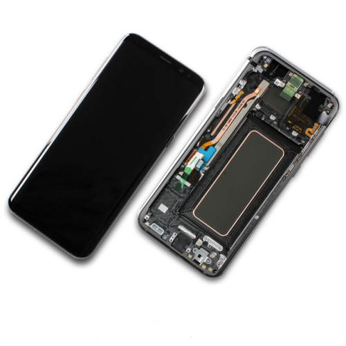 Display Modul mit Rahmen und Toucheinheit mitternacht black/schwarz GH97-20470A für Samsung Galaxy S8+ SM-G955F