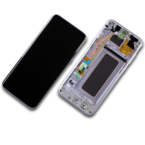 Display Modul mit Rahmen und Toucheinheit orchid grey/gray/grau GH97-20470C für Samsung Galaxy S8+ SM-G955F